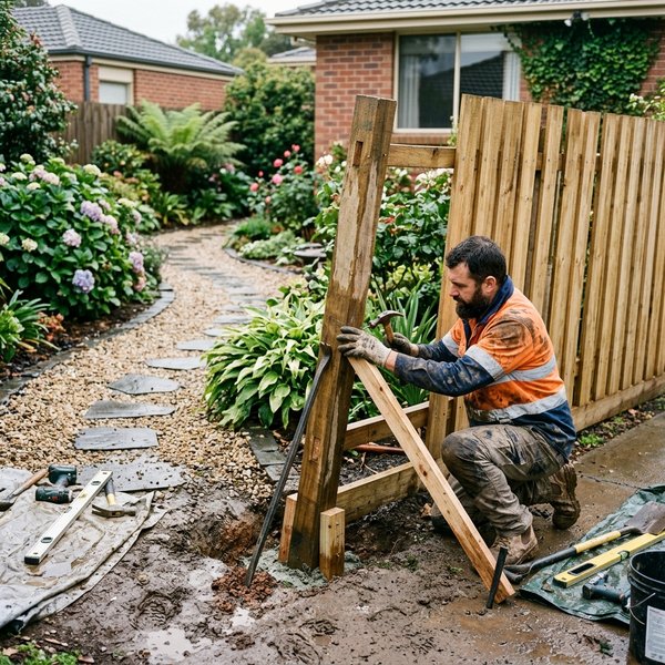 Fence Repairs - 4. Realign the Fence, Test Gates and Clear the Site in Dandenong